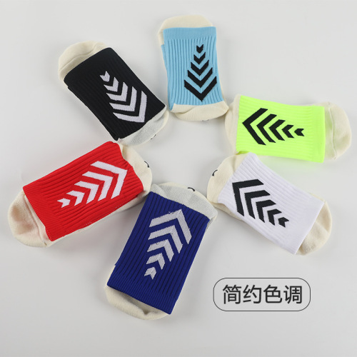 Glue Football Socks Men's Mid-Calf Sports Socks Running Socks Anti-Slip Silicone Thickened Towel Bottom Wear-Resistant Sweat Absorption 