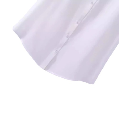 White sleeveless winter/autumn collarless undershirt for slimming effect, layered partner collar shirt for women