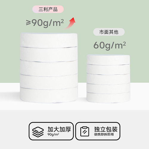Sanli Towel Disposable Compressed Bath Towel, Thickened, Individually Packaged, Portable Bath Towel for Business Travel and Tourism