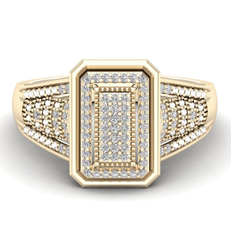 Hip Hop Punk Rock Fashion Street Ring Men's Gold Zircon Crushed Diamond Domineering Luxury Business Ring Accessories_voghion.com
