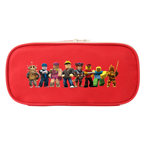 ROBLOX Pen Bag Game Canvas Stationery Pouch Zipper Pen Case Student Storage Bag Cross-border Accessories