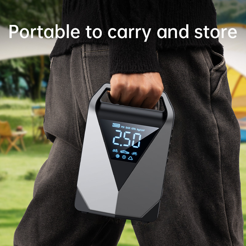 Large-Capacity Ld12 Cross-Border Car Emergency Jump Starter with Built-In Air Pump and Multi-Function Power Bank