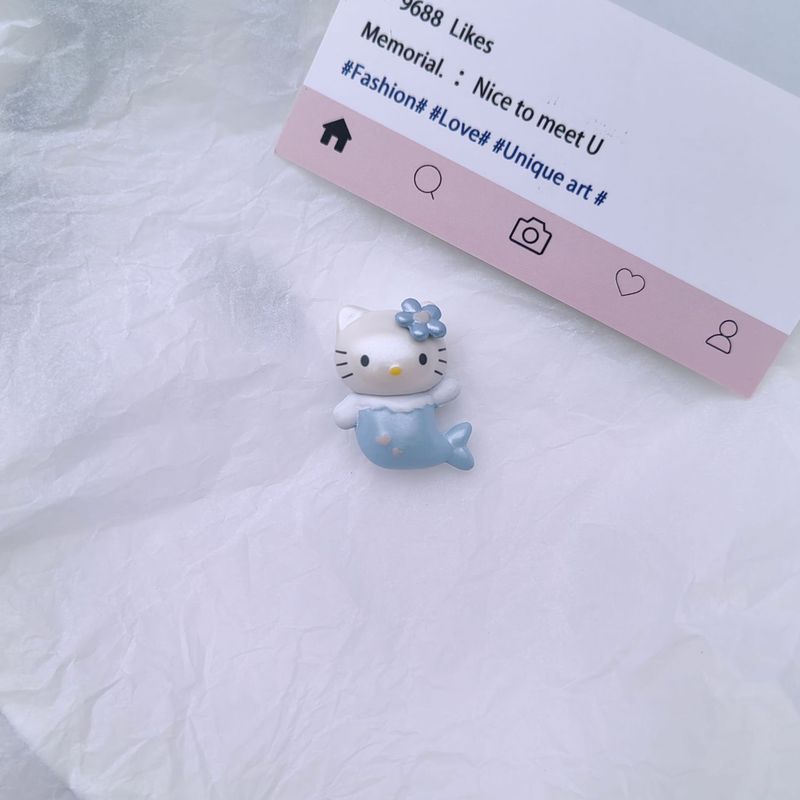 卡通迷你百变kt猫珠光系列公仔玩偶DIY手机壳贴片材料挂件装饰|undefined