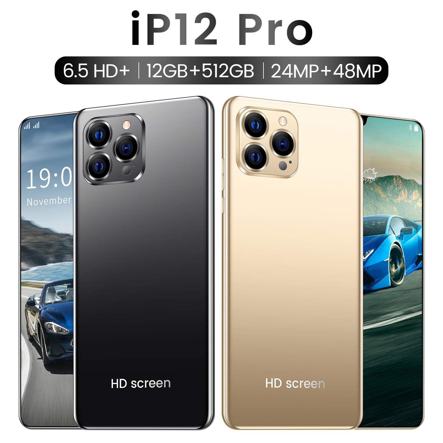 跨境新款iP12 Pro安卓智能手机6.5寸5g外贸低价批发手机厂家代发