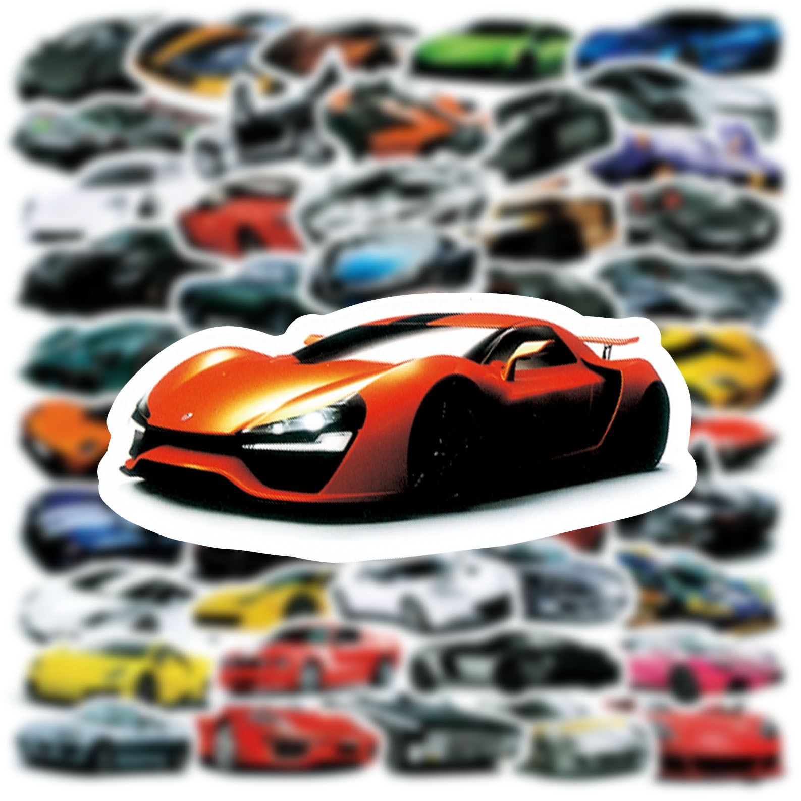 50 unidades coche modificado JdM coche deportivo graffiti pegatinas taza de agua portátil impermeable equipaje pegatinas decorativas