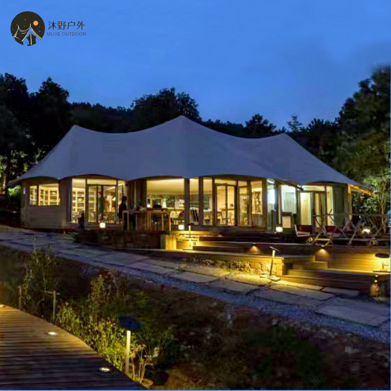 Muye cama de alta calidad al aire libre y desayuno de lujo Gran Hotel tienda de campaña de alta gama