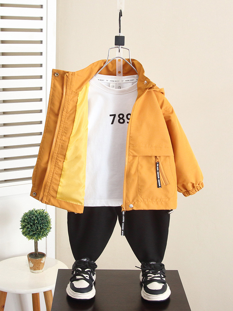 6247 Chaquetas para niños, otoño fresco y atractivo, ropa de otoño de moda para niños, chaqueta con capucha, nueva gabardina de primavera y otoño para bebés