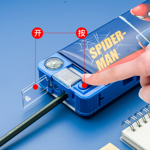 Disney children's pencil case Spider-Man pencil case boy large capacity multi-layer pencil case cute primary school student stationery
