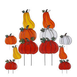 新款万圣节南瓜地插金属拼接庭院插牌插件户外园林院子派对装饰品