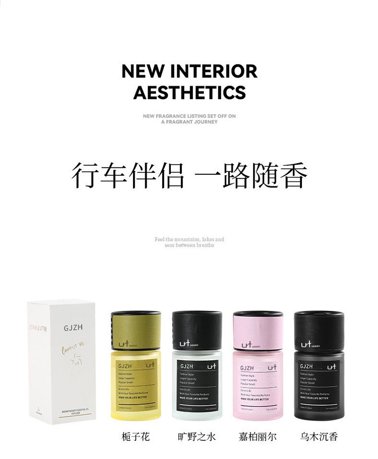 High-End Car Fragrance Ornaments Wholesale 2026 New Trendy Popular Fragrance Long-Lasting Light Perfume Deodorizer Odor Remover
