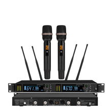 P840无线麦克风真分集接收300米一拖二KTV演出话筒无线话筒设备