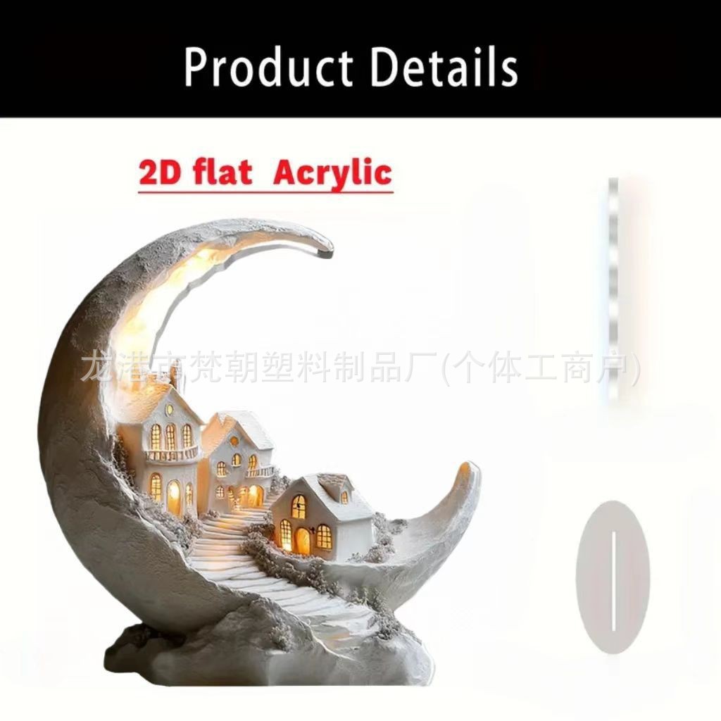 Colgante transfronterizo bohemia 15 / 20cm acrílico marca de la luna castillo artesanía decoración festiva mesa