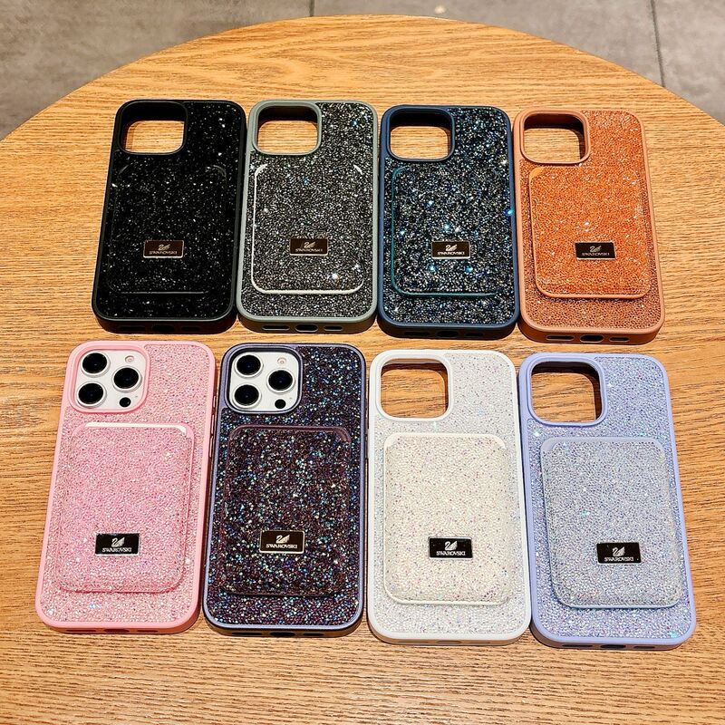 Suitable for Iphone16Promax New Diamond Magnetic Card Holder Mobile Phone Case All-Inclusive Anti-Fall Samsung S25Ultra Cross-Border Suitable for Iphone16Promax New Diamond Magnetic Card Holder Mobile Phone Case All-Inclusive Anti-Fall Samsung S25Ultra Cross-Border