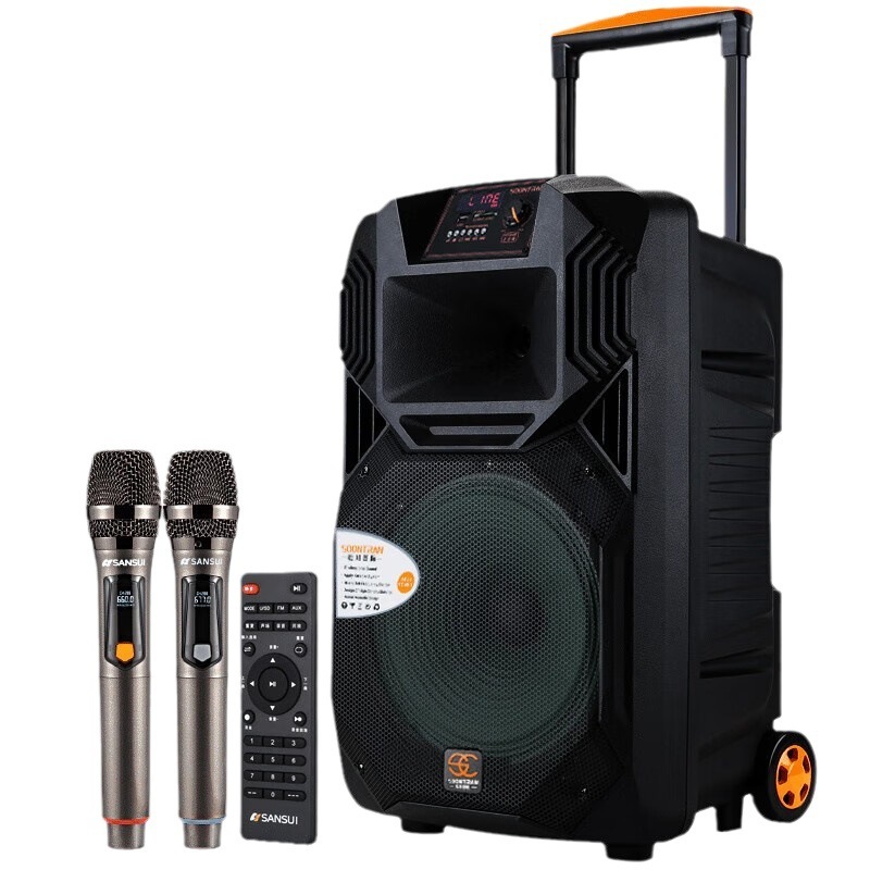 Songchuan International Ss1Pro Series Outdoor Trolley Speaker for Square Dancing, Mobile Singing, Karaoke, and Home Use