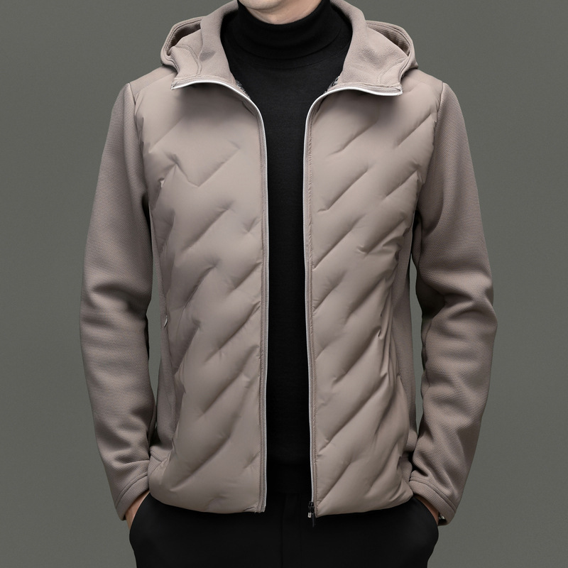 Men's winter trend fashionable knitted down jacket for leisure with…