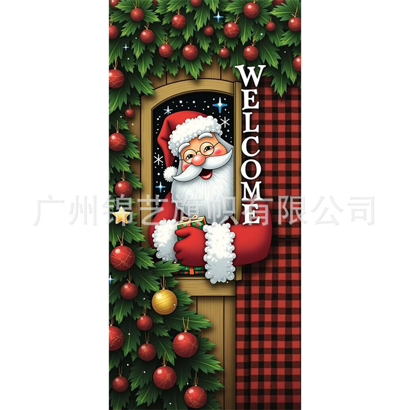 クロスボーダー新しいクリスマスドアカバードアハンギングホリデーパーティー装飾シーンレイアウト屋外アマゾンクリスマス|undefined