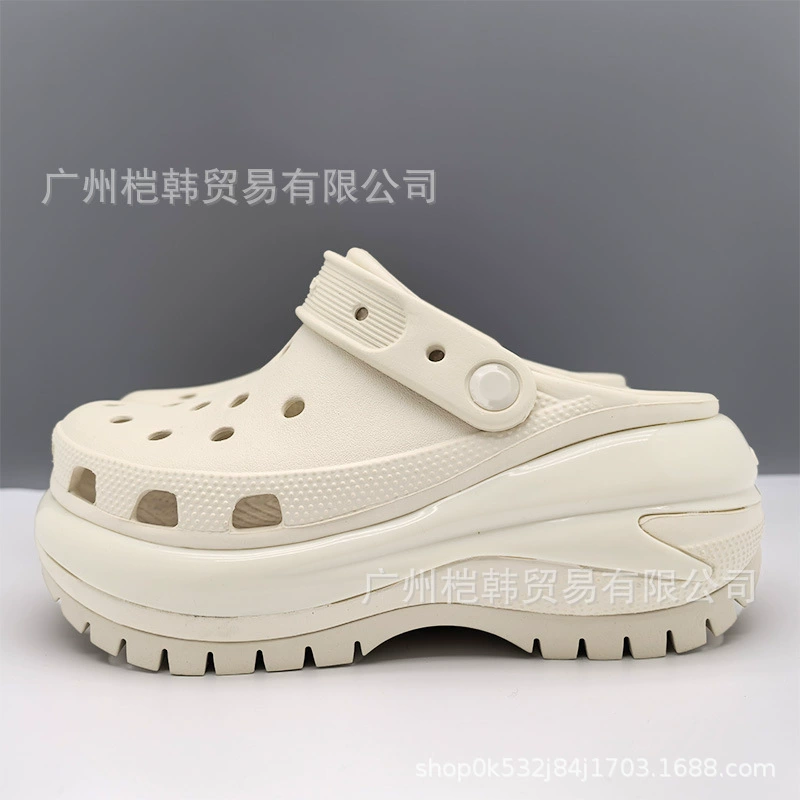 Женские сабо с перекрестными ремешками, на толстой подошве, сандалии на высоком каблуке, нескользящие, с закрытым носком, для лета, для улицы.