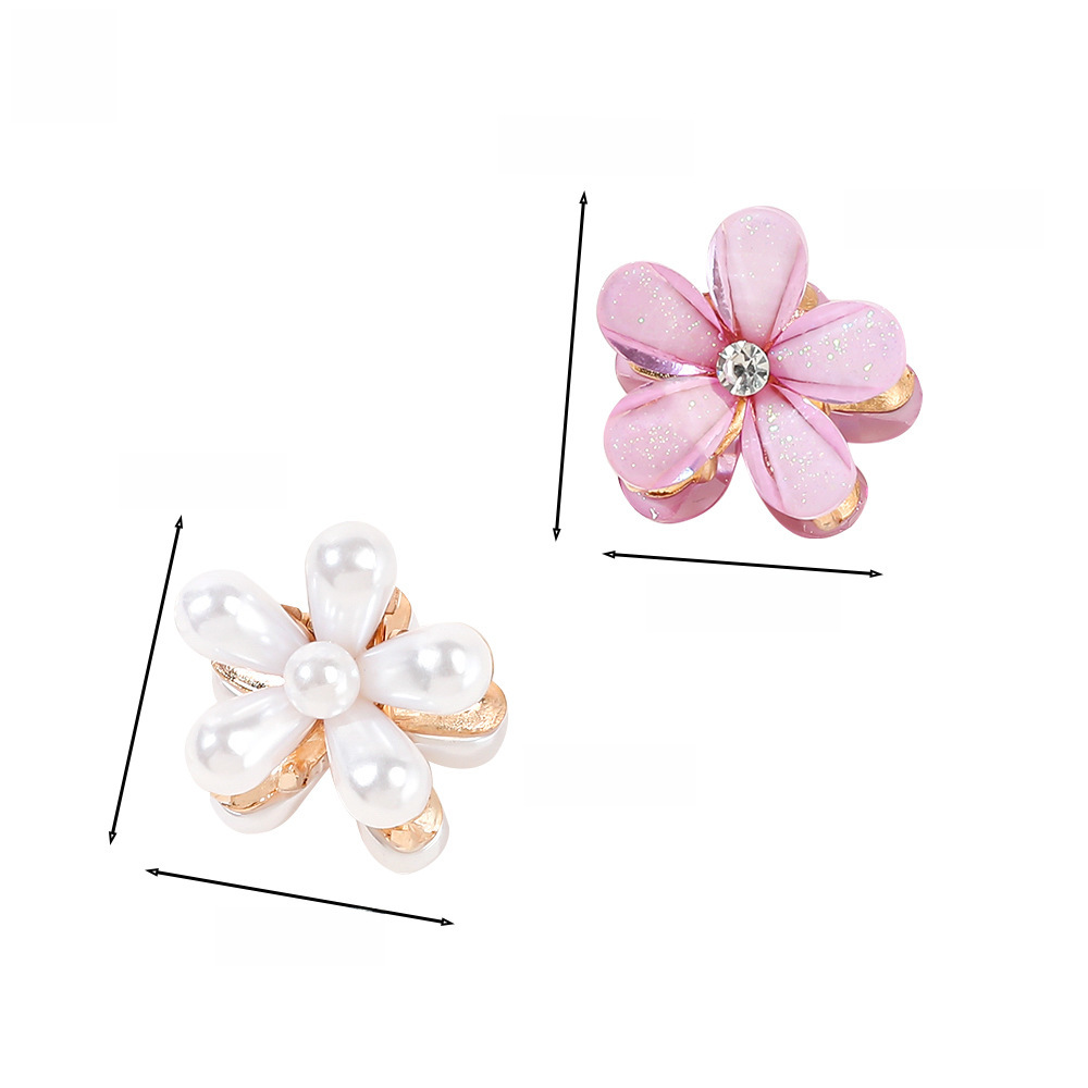 Qiyue small fresh metal flower small grab clip broken hair Pearl small clip female bangs clip side clip hair accessories wholesale_voghion.com