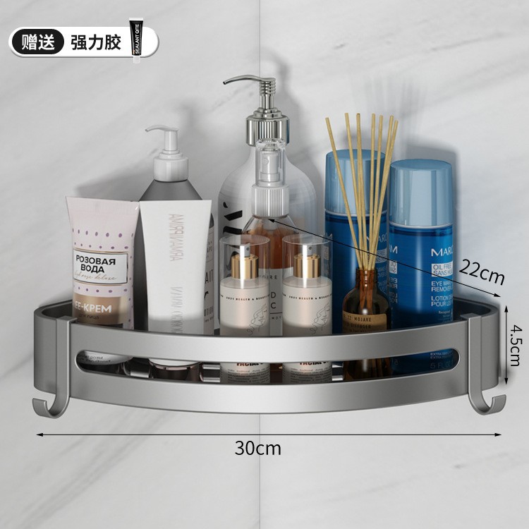 Triángulo de baño estante de almacenamiento lavabo baño Baño sin perforaciones montado en la pared estante de almacenamiento de baño montado en la pared