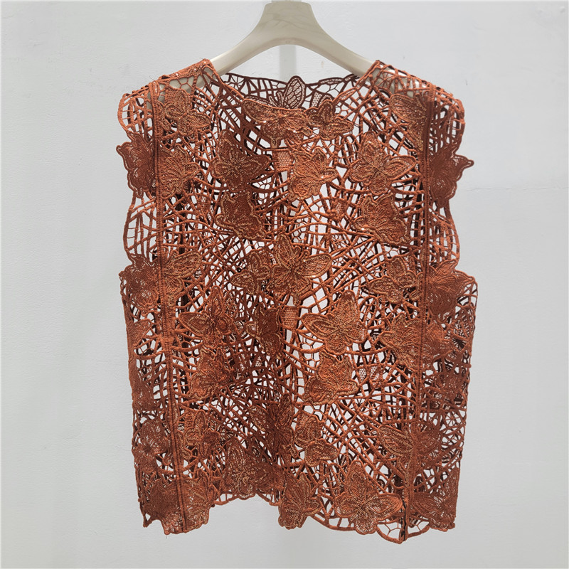 Diseño de sensación hueco plegable vestir chaleco sin mangas para mujeres verano 2026 nuevo tamaño grande graso mm plegable vestir una hermosa camisa