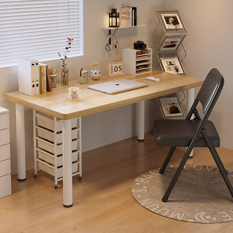 Mesa engrosada de 25 mm - piernas blancas + cara de nuez poco profunda