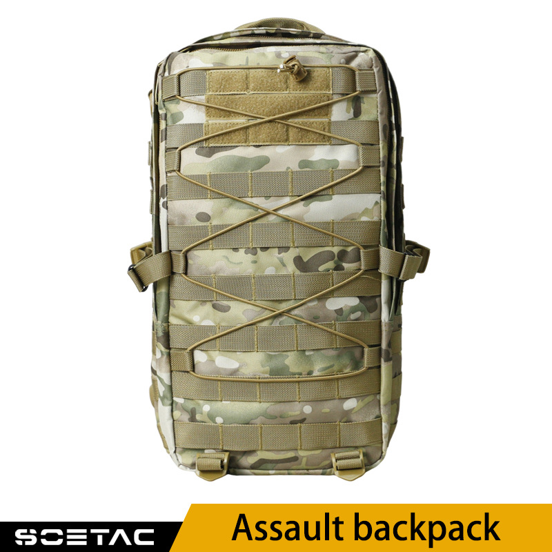 Bolsa táctica de fanáticos SOETAC al aire libre bolsa de montaña 35L nylon mochila camuflaje impermeable
