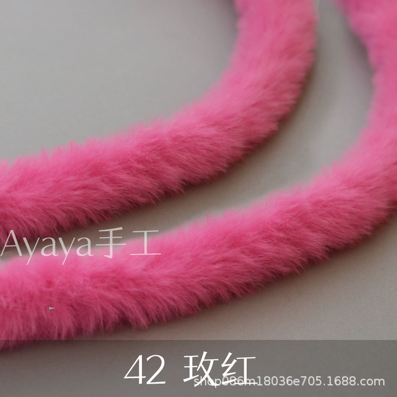 Suministro directo de fábrica 20mm imitación conejo felpa trenzado palo súper grueso súper densa hecha a mano DIY muñeca pequeña leche perro raíz pelo al por mayor