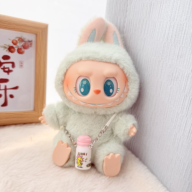 第二世代Labubu子供服ストラップ布服座ってビーチメガネ風セットかわいい服だけ|undefined