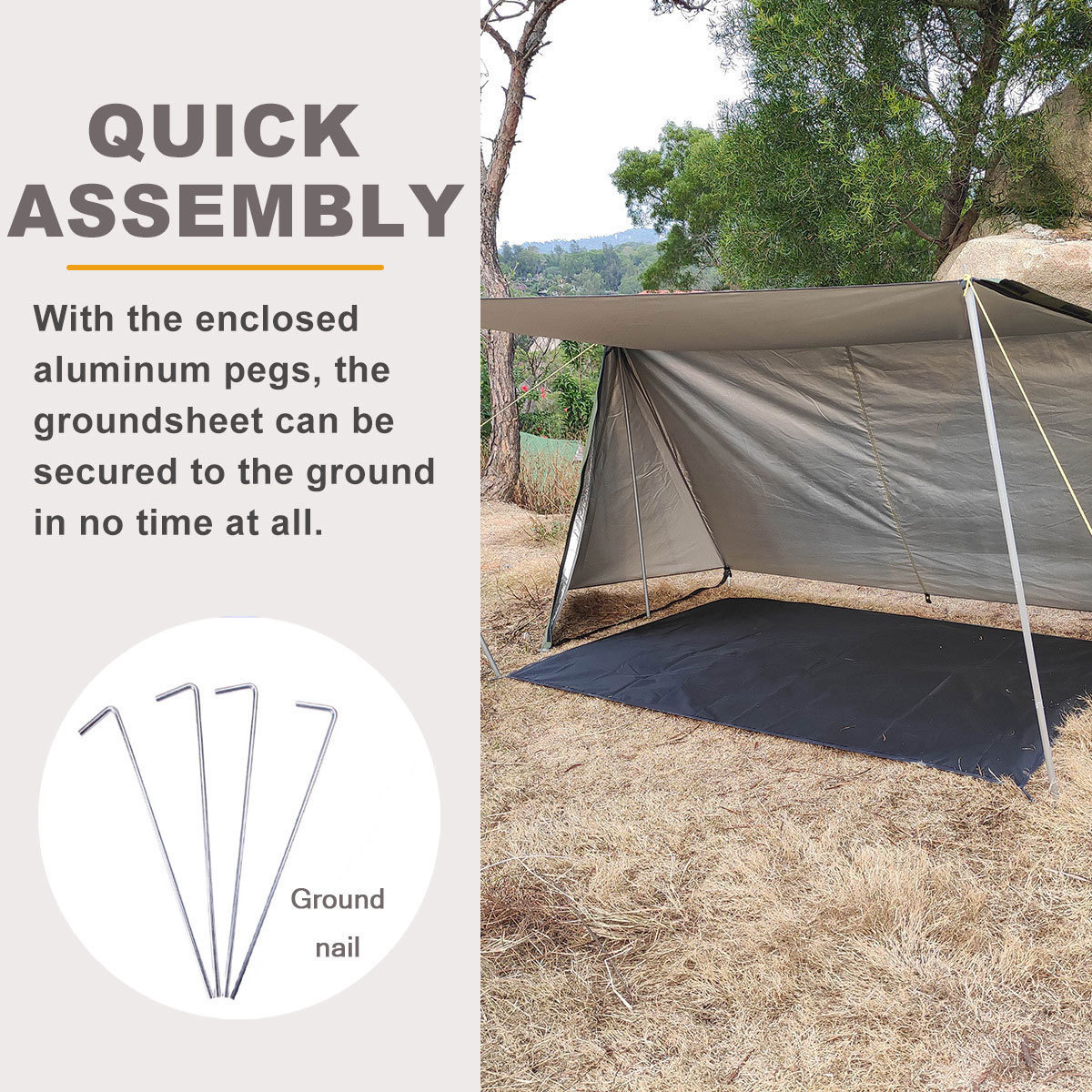 Cross-border Hot Picnic Mat Damp-proof Mat Thickened Outdoor Waterproof Camping Tent Interior Mat Beach Mat Portable Picnic Mat