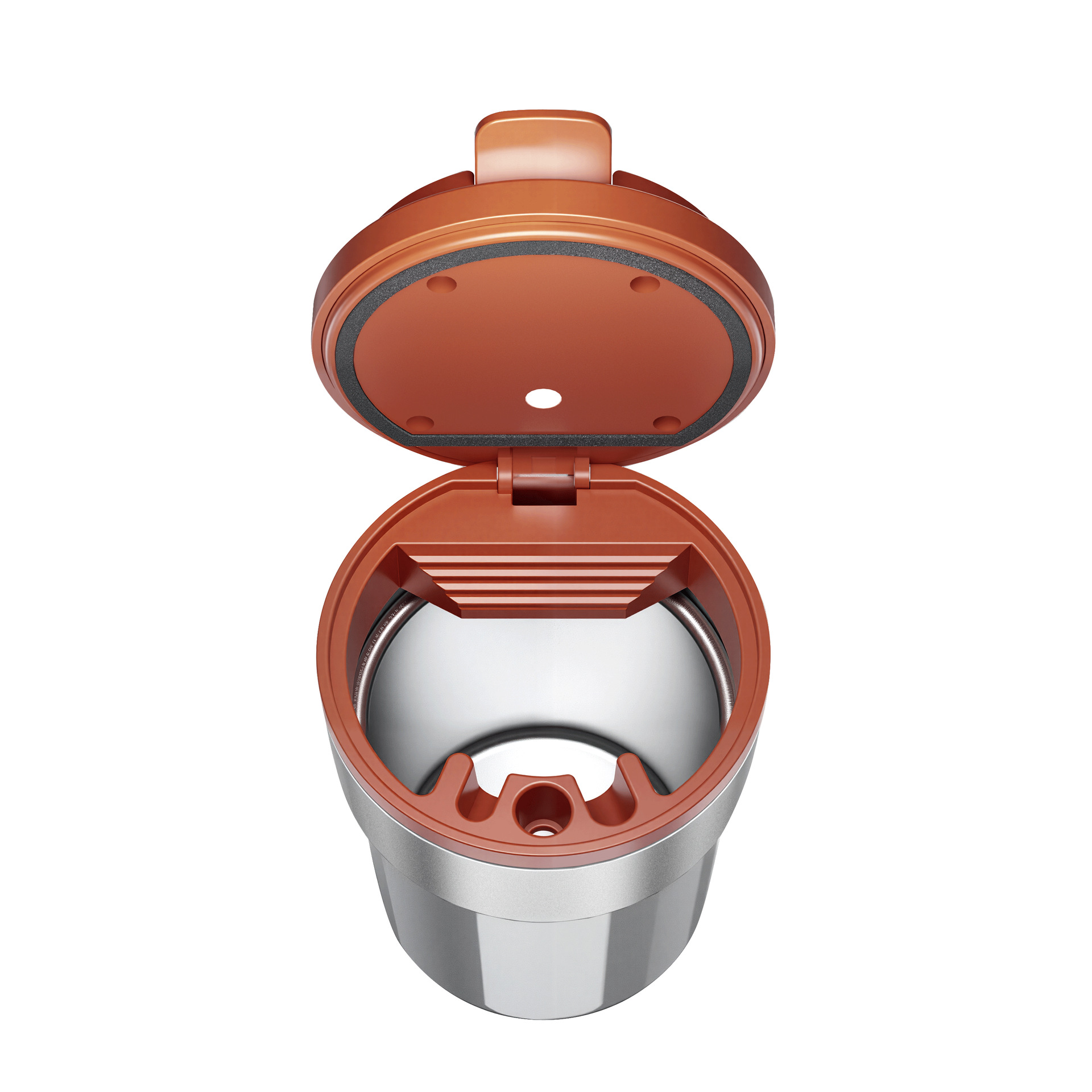 2026 new model car ashtray, high-end, classy, automatic smoke extinguishing, stainless steel, high aesthetic value, anti-ash scattering