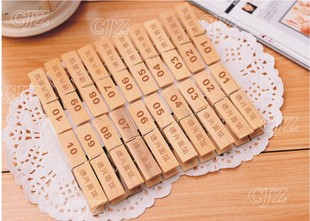Ten Hotel Restaurant Serving Clips, Number Clips, Solid Wood Clips, Bamboo Clips, Serving Clips