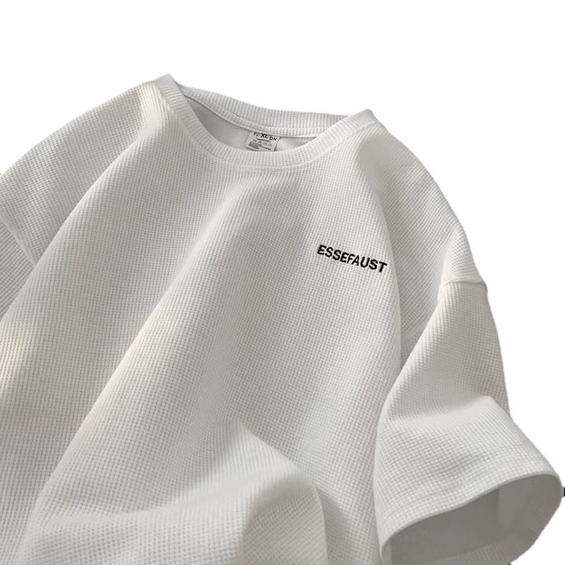 T-shirt (ESSEFAUST) Japanese short sleeve, round collar, oversize