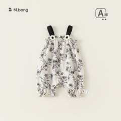 邦選夏季嬰童裝連體衣女童寶寶爬服吊帶女寶碎花外出衣服包屁衣