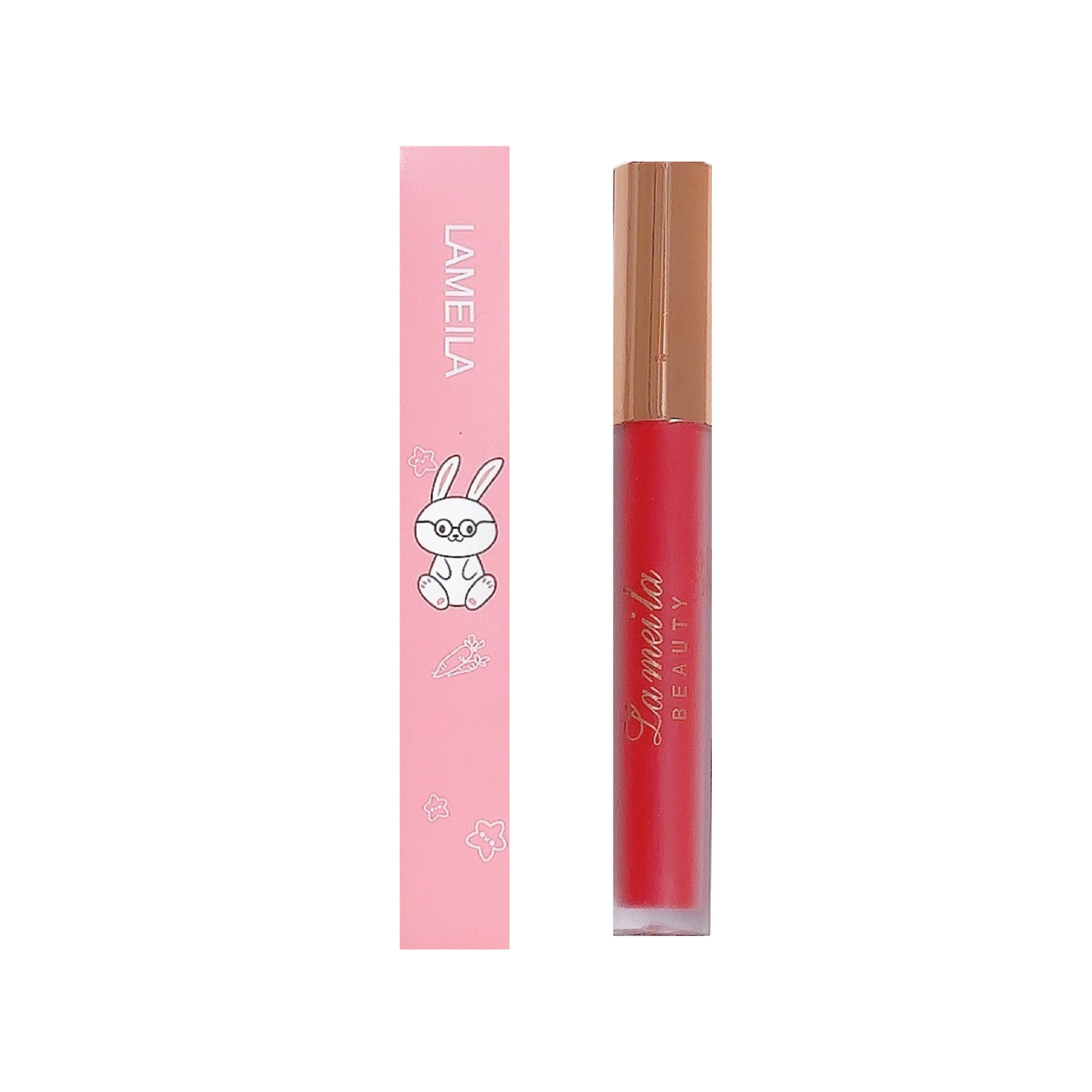 Матовая помада-блеск для губ LaMela Matte glass lip gloss, интернет-звезда, полупрозрачное оттенение, длительный эффект