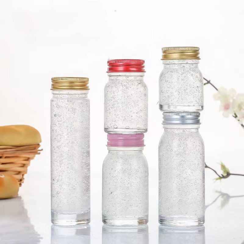 现货可蒸煮耐高温燕窝瓶圆柱形蜂蜜瓶密封铝盖专用玻璃分装瓶空瓶