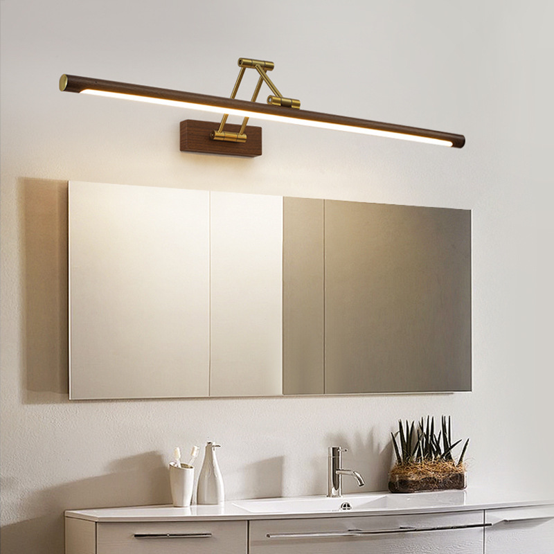 Bathroom Sink Mirror Headlight Retractable Bedroom Room Simple One-Word Long Wall Lamp Makeup Lamp 002L