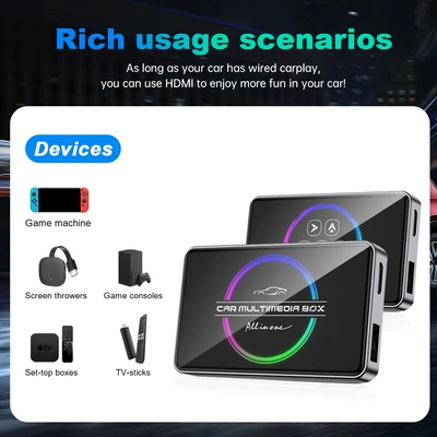 with HDMI Tv Box — Simsiz CarPlay və Android Auto