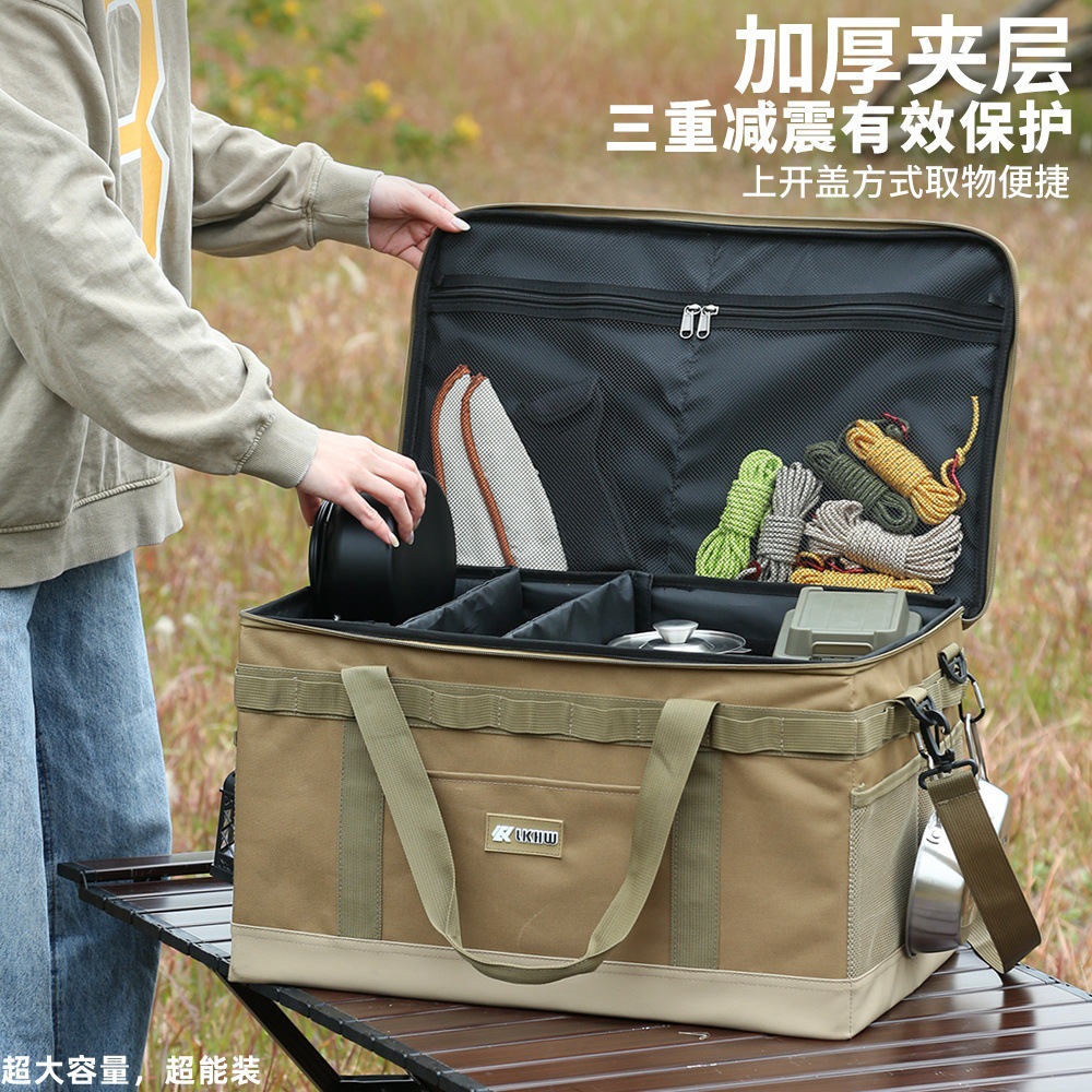 Luke utensilios de cocina al aire libre equipo de campamento bolsa de almacenamiento vajilla bolsa de artículos diversos herramientas portátiles tanque de aire horno de tarjeta caja anticolisión