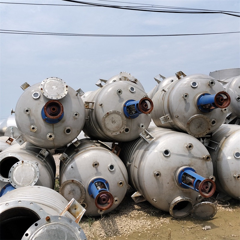 二手外盘管反应釜 二手反应设备 二手真空反应罐