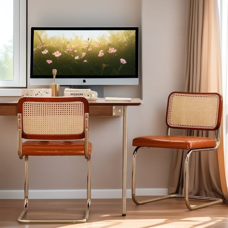Comfortable Sedentary Not Tired Arched Rattan Chair Study Room Homestay Hotel Staff Meeting Office Chair Coffee Middle Ancient Rattan Chair