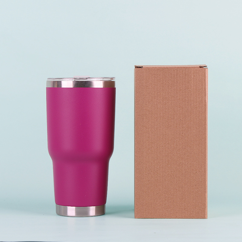 30oz taza de coche taza de helado taza de cerveza 304 color de acero inoxidable termo taza regalo en stock taza de spray de plástico al por mayor