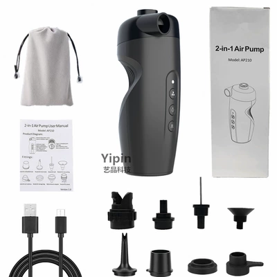 Portable outdoor electric air pump household wireless two-in-one tire pulp plate inflator small air pump (Hava nasosu) - two-in-one-air-pump-ap210