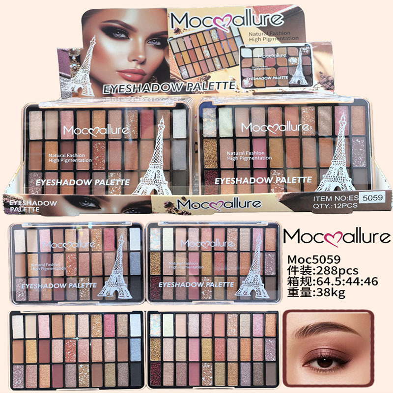 Mocoallure nuevo comercio exterior transfronterizo Torre Eiffel cubierta de sombra de ojos multicolor plato de perla mate blush