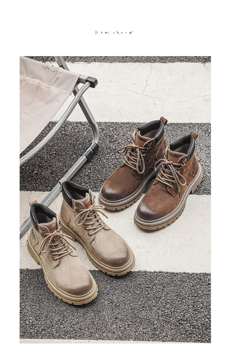 Chukka boots för herr i mocka casual retro outdoor skor_voghion.com