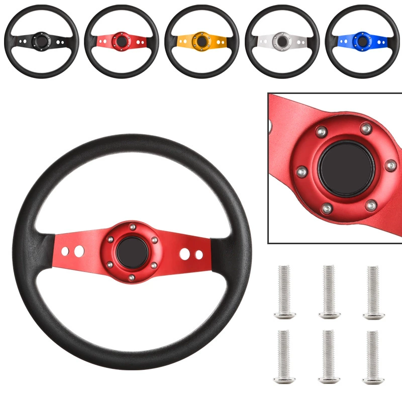 Аксессуары для трансграничной модификации автомобиля, руль, гоночный руль из искусственной кожи, конкурентоспособный руль для игровых картингов