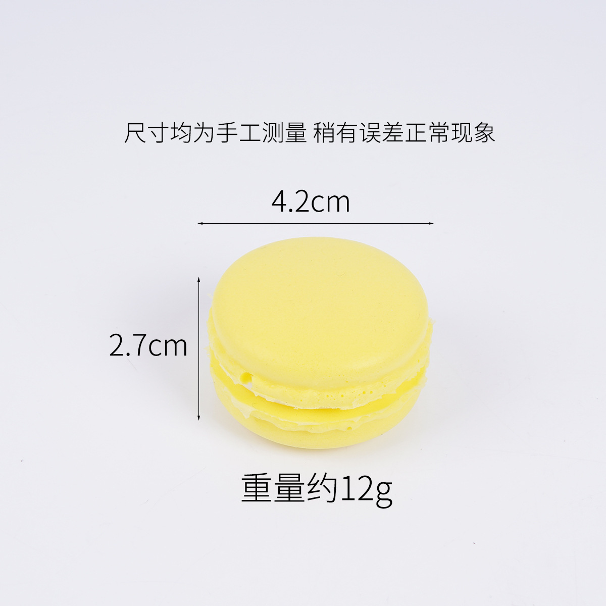 4cm simulación macarron pastel de galletas sándwich tienda de postres accesorios decorativos Pu suave simulación pan amasado música
