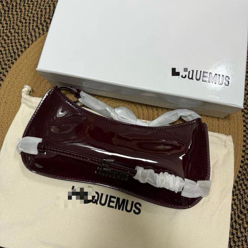 2025 New Jacq Same Style Correct Letter Niche Design Patent Leather Retro Trendy Versatile Crossbody Bag