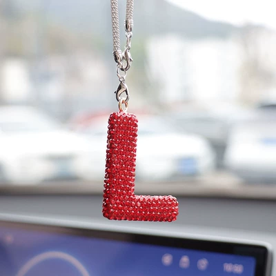 Car hanging | rearview mirror pendant pendant - l-big-red-letter-car-pendant