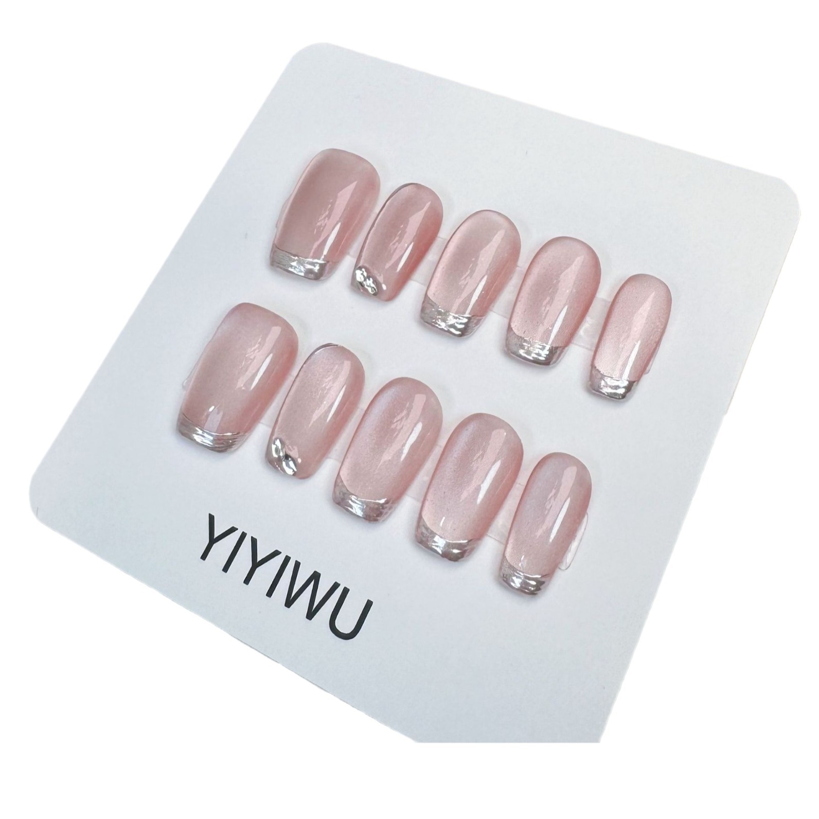 Yiyi Dance Colorful Magic Mirror (cuadrado corto) Color Magic Mirror Armadura portátil hecha a mano Cat Eye Magic Mirror Rosa Terapia Armadura pura