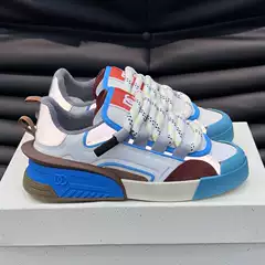 New Men's Sneakers European Style Light Luxury Genuine Leather Color-Blocking Slip-On Comfortable Casual Shoes 2023 Spring and Autumn Genuine Leather Men's Shoes